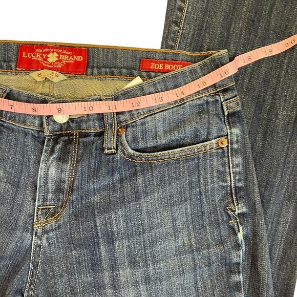 Lucky Brand Sz 8/29 ‘Zoe Boot’ Jeans Bootcut  Dark Wash Stonewashed Y2K Western - Picture 15 of 15